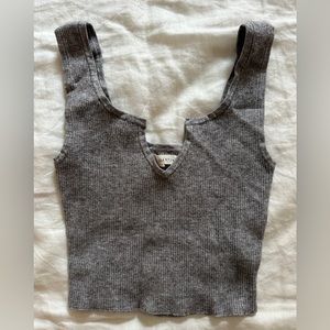 LA Hearts waffle knit crop tank